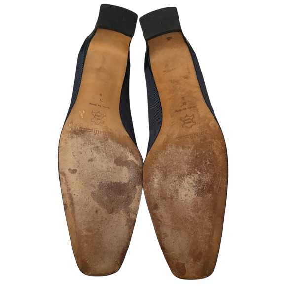 VTG Amalfi 2.5" Heel Pump Navy Leather Square Toe Made in Italy Women's Size 11 - Picture 7 of 7